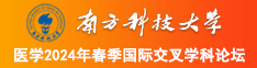 插逼免费视频网南方科技大学医学2024年春季国际交叉学科论坛